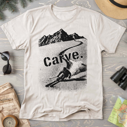 Carve Ski Print Comfort Colors T-shirt