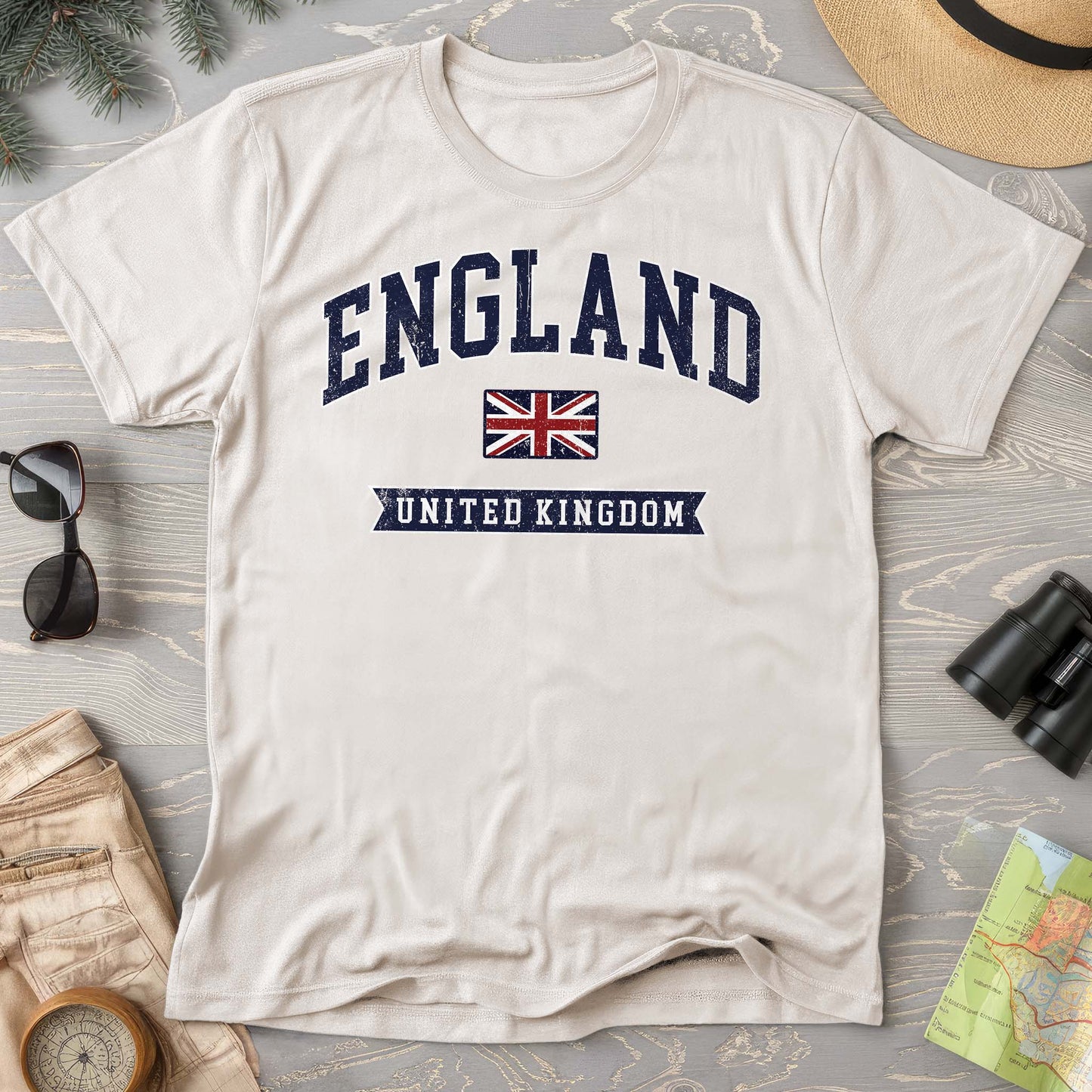 England Varsity Flag Comfort Colors T-shirt