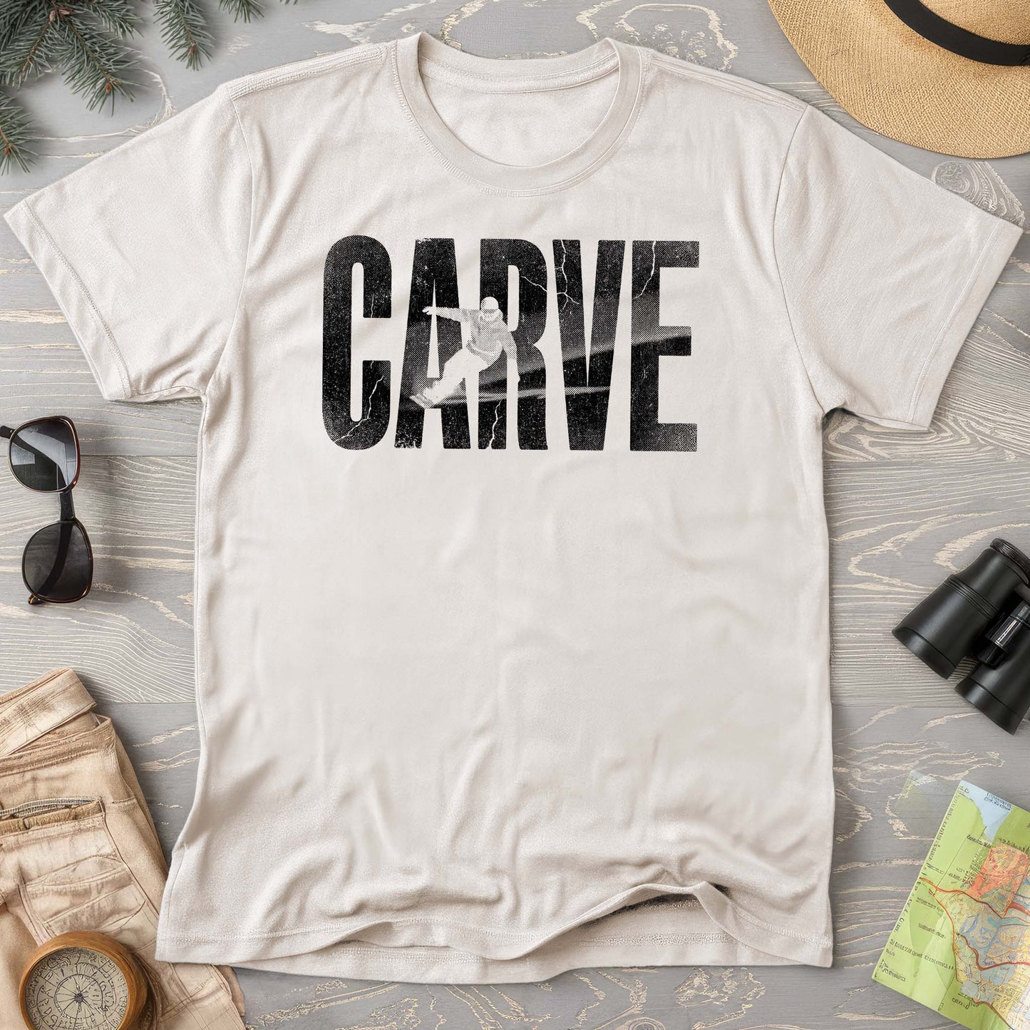 Carve Snowboard Comfort Colors T-shirt