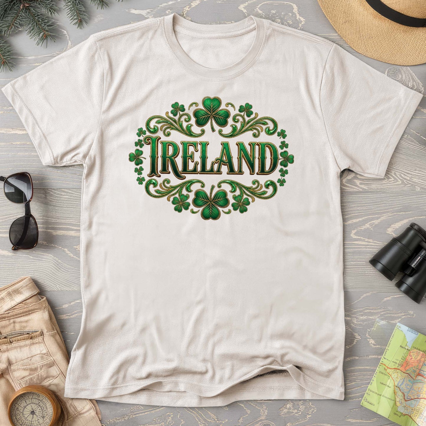 Ireland Shamrock Emblem Comfort Colors T-shirt