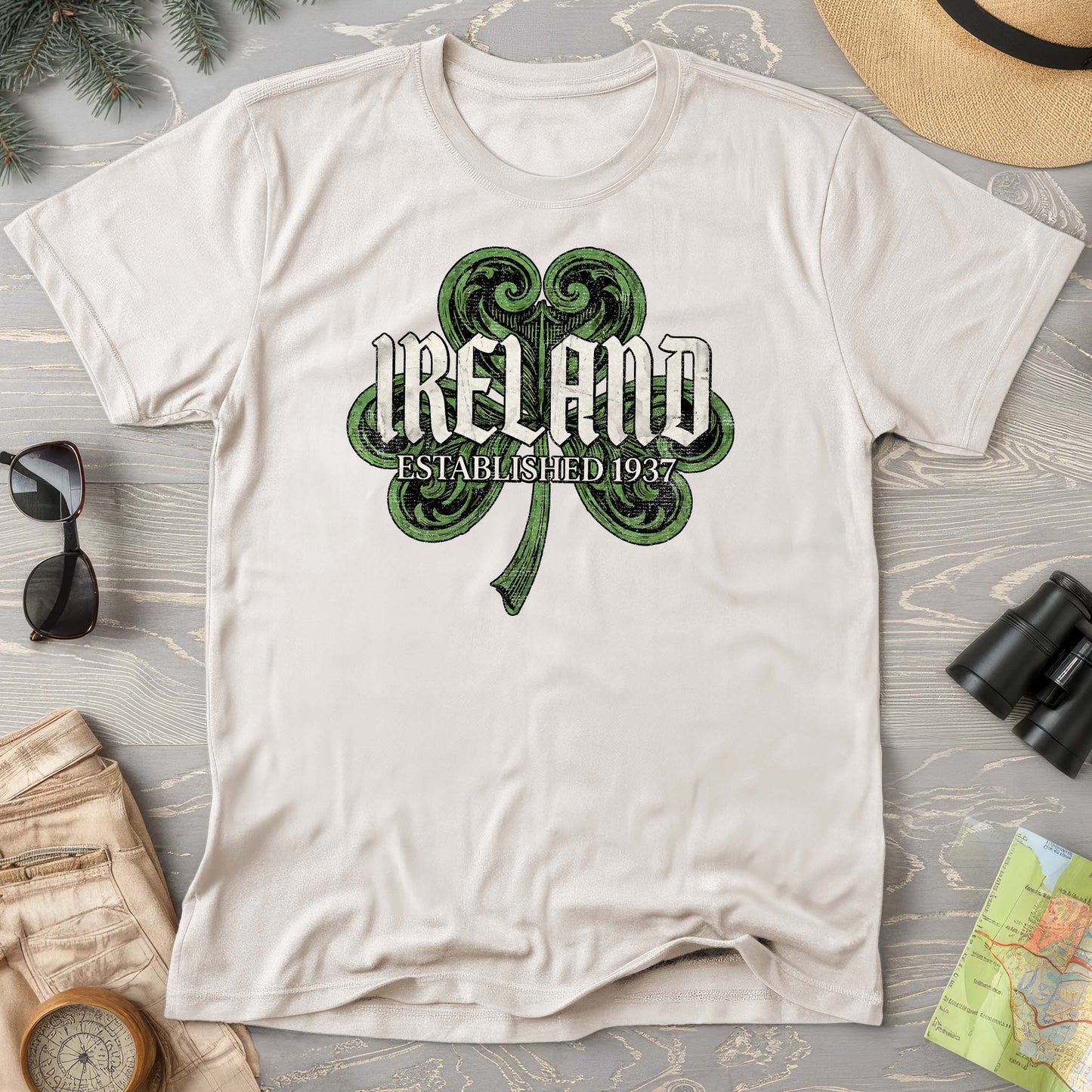 Ireland Gothic Shamrock T-shirt