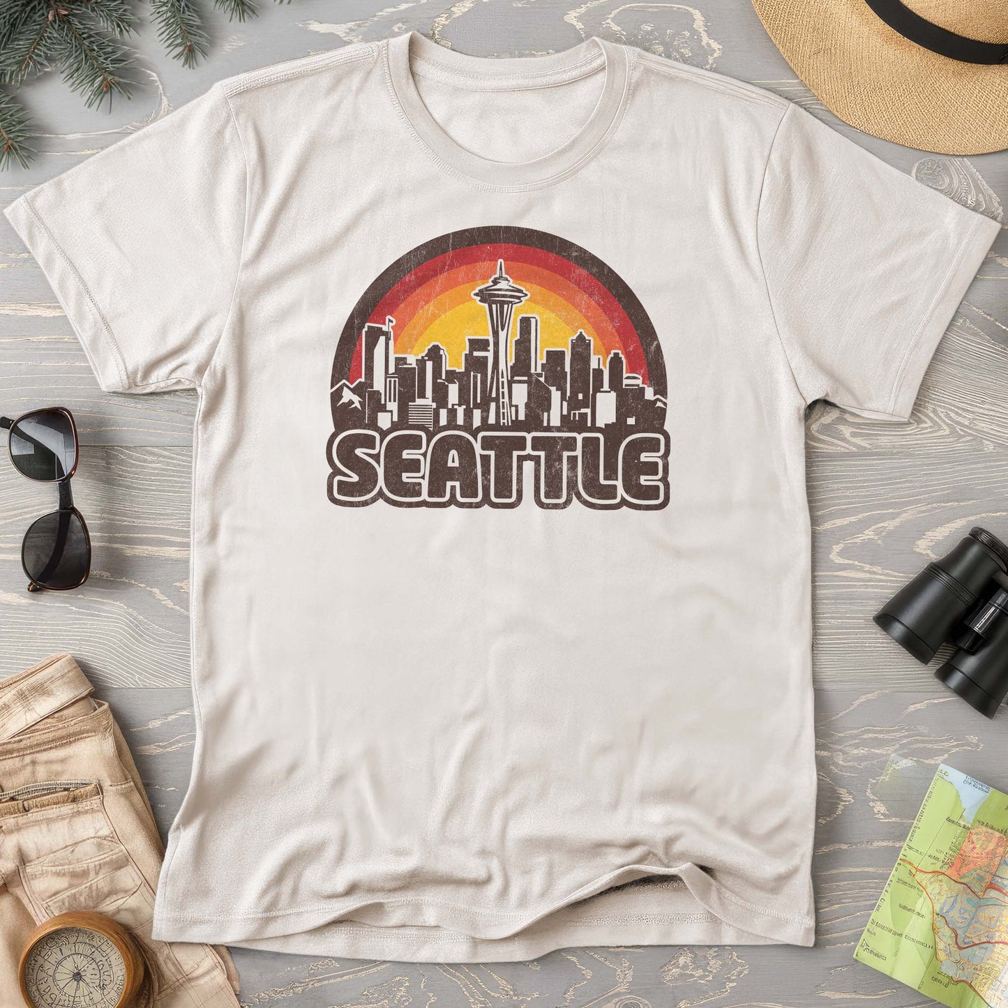Seattle Retro Sunset T-Shirt