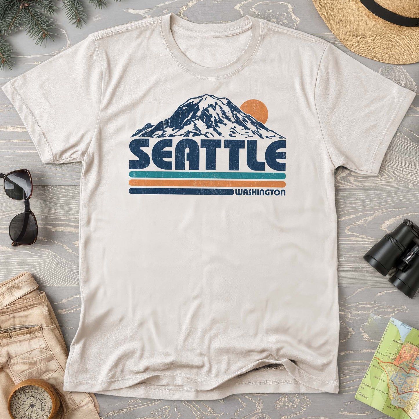 Seattle Retro Stripe T-Shirt