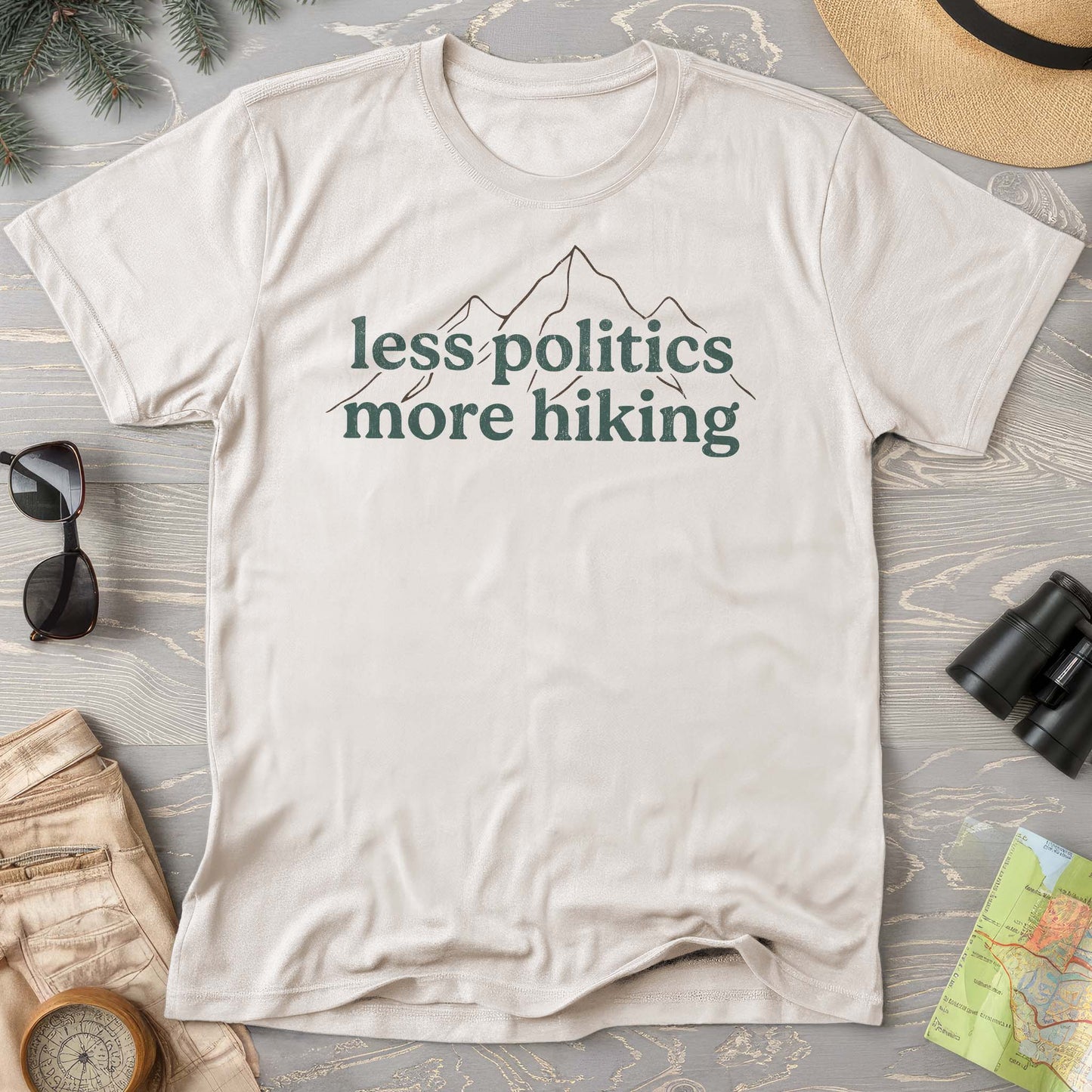 Less Politics More Hiking T-Shirt