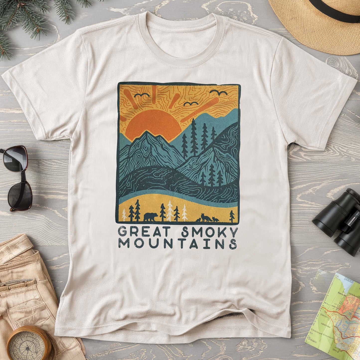 Smoky Mountains Scandi T-Shirt