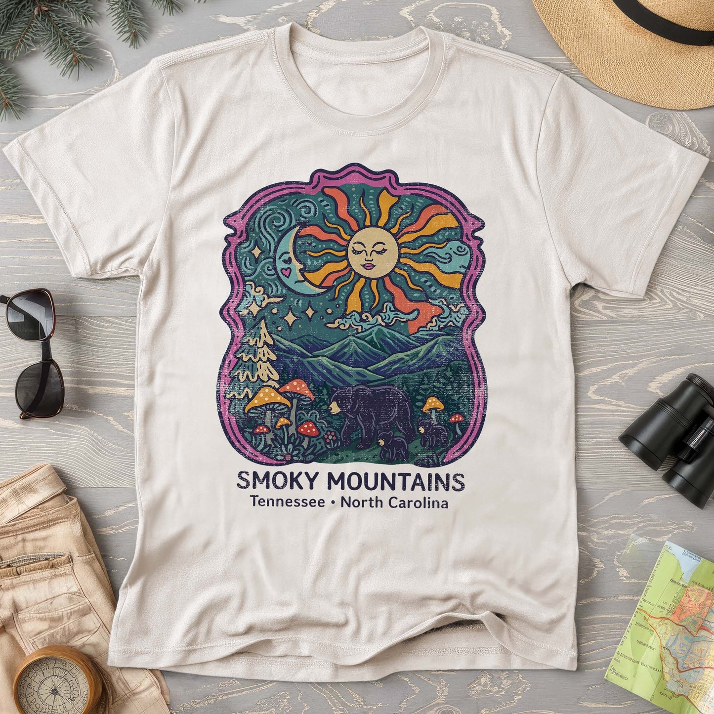 Smoky Mountains Groovy Bears T-Shirt