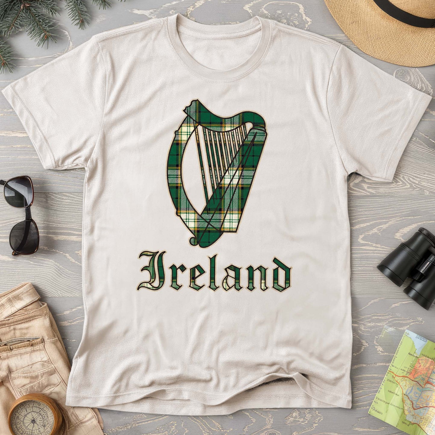 Ireland Tartan Harp T-Shirt
