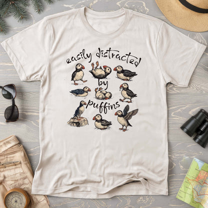 Easily Distracted By Puffins T-Shirt
