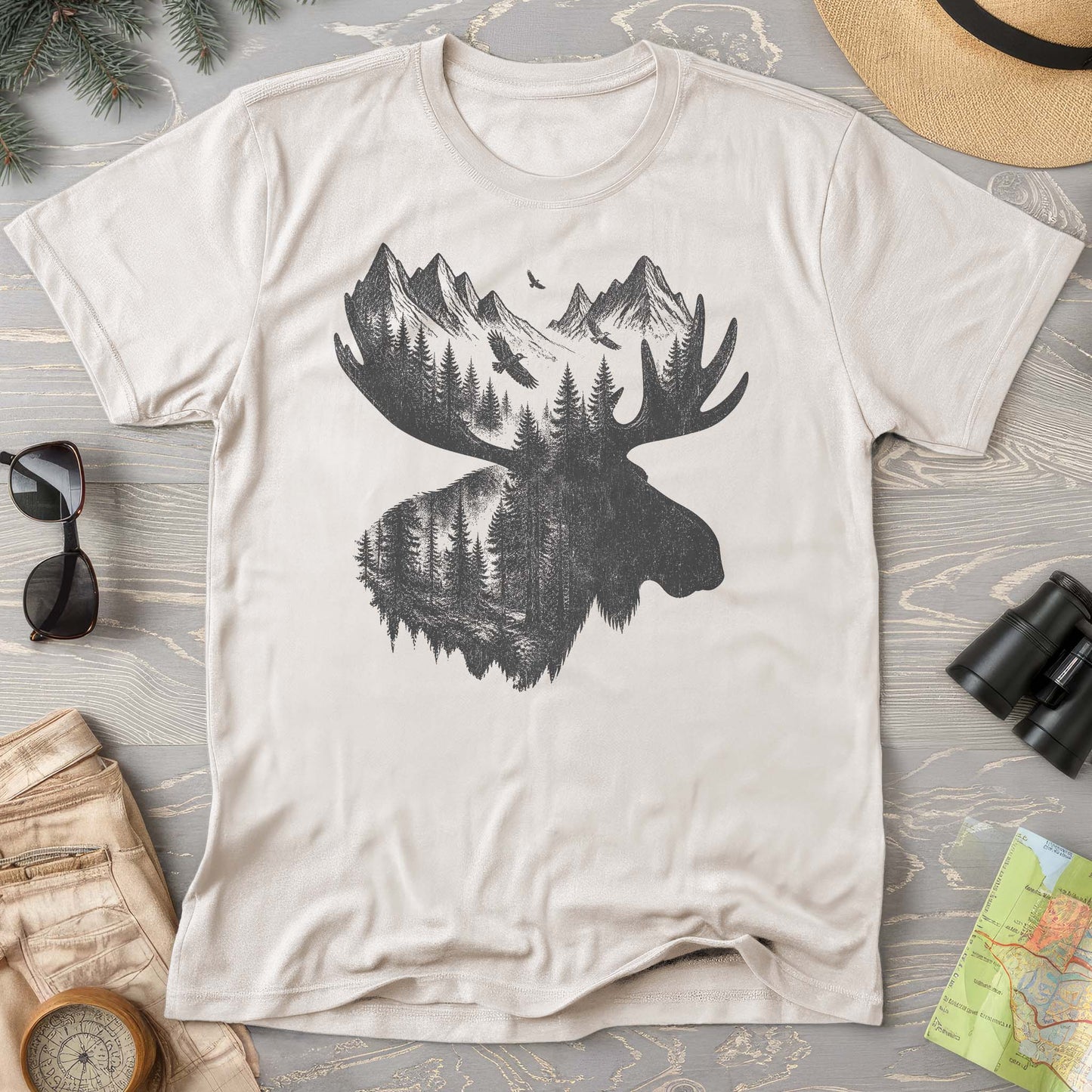 Moose Double Exposure T-Shirt