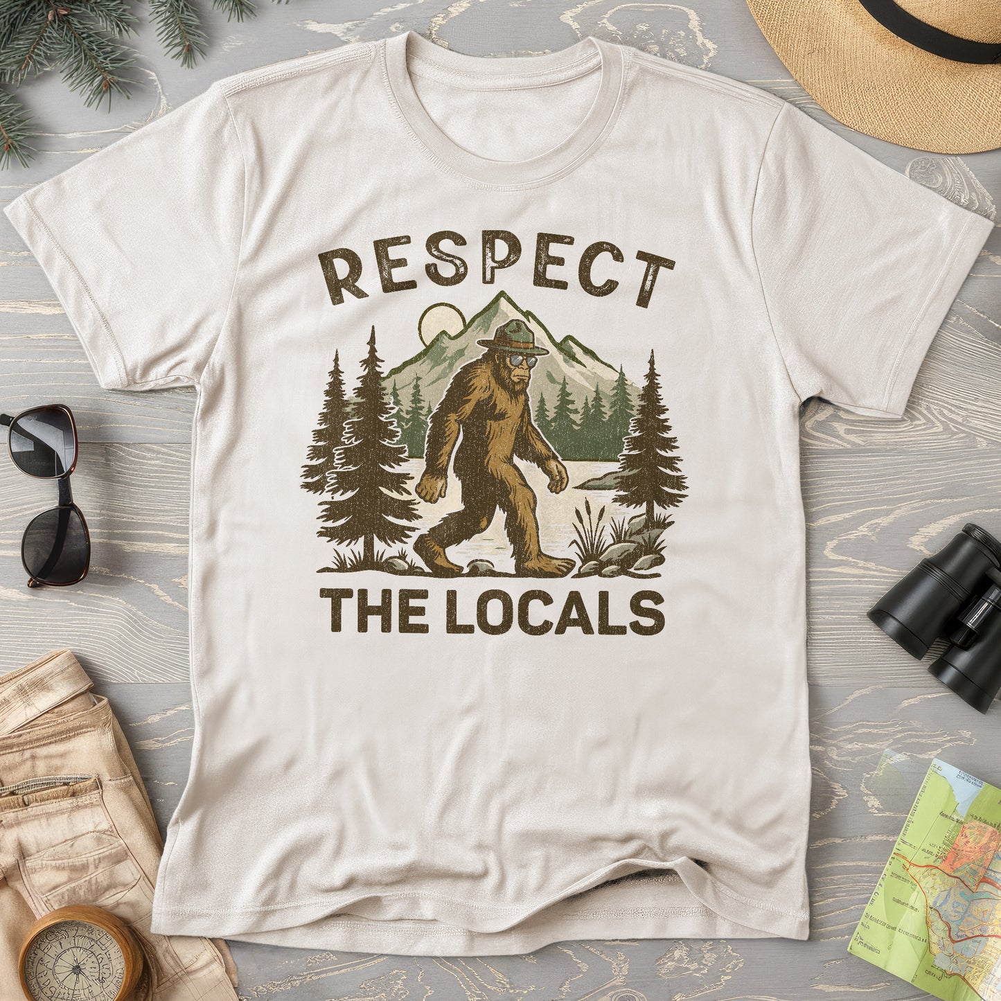 Respect The Locals Bigfoot Ranger T-Shirt