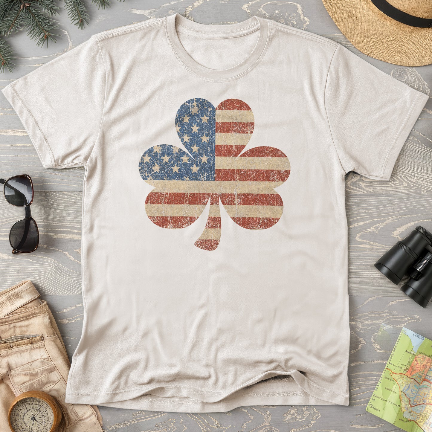 Vintage Flag Shamrock T-Shirt