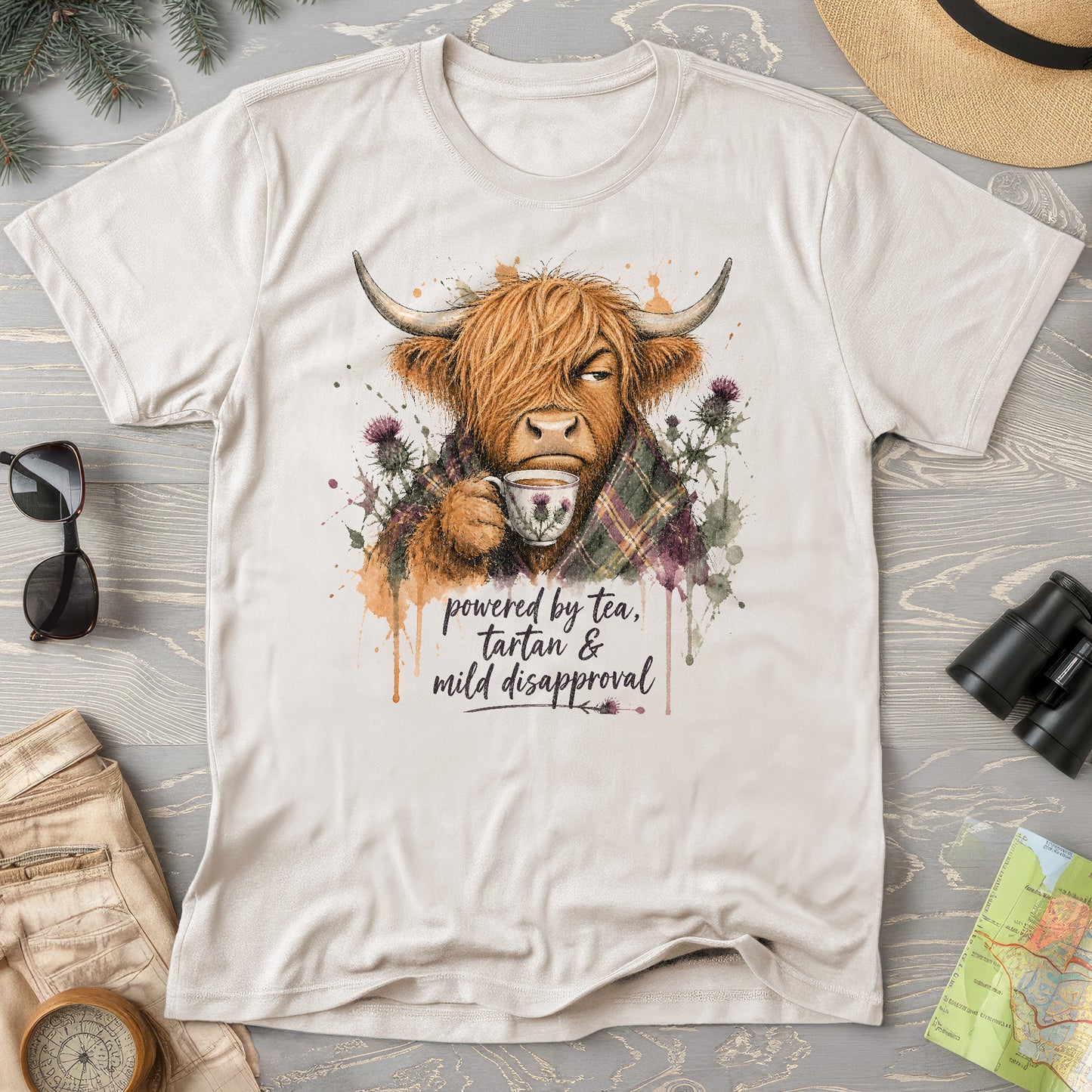 Mild Disapproval Tartan T-Shirt