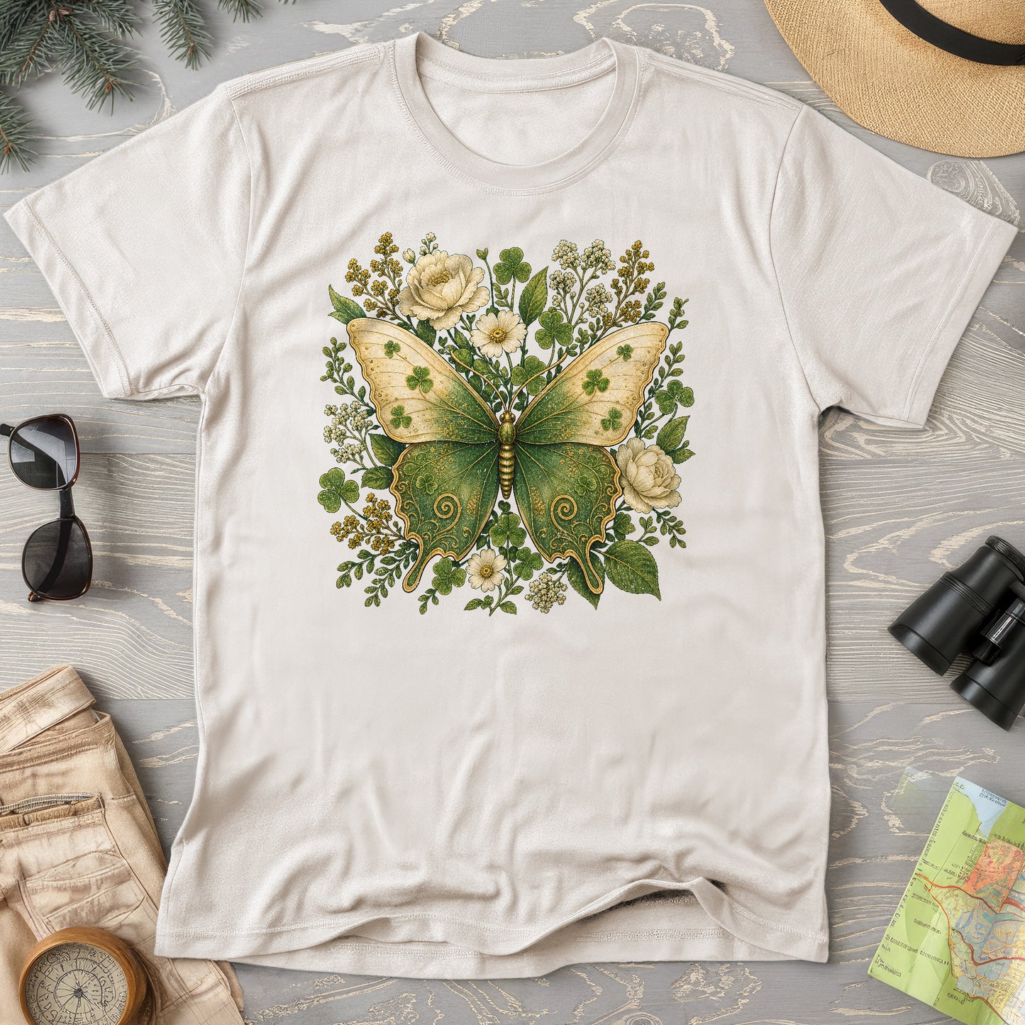Irish Butterfly Floral T-Shirt