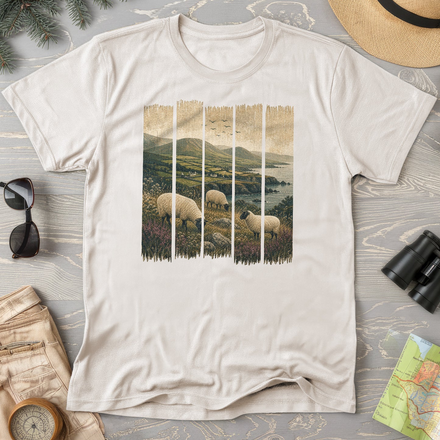 Ireland Sheep Panels T-Shirt