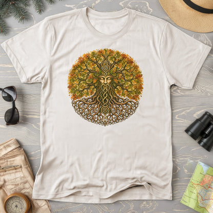 Green Man Autumn Bloom T-Shirt
