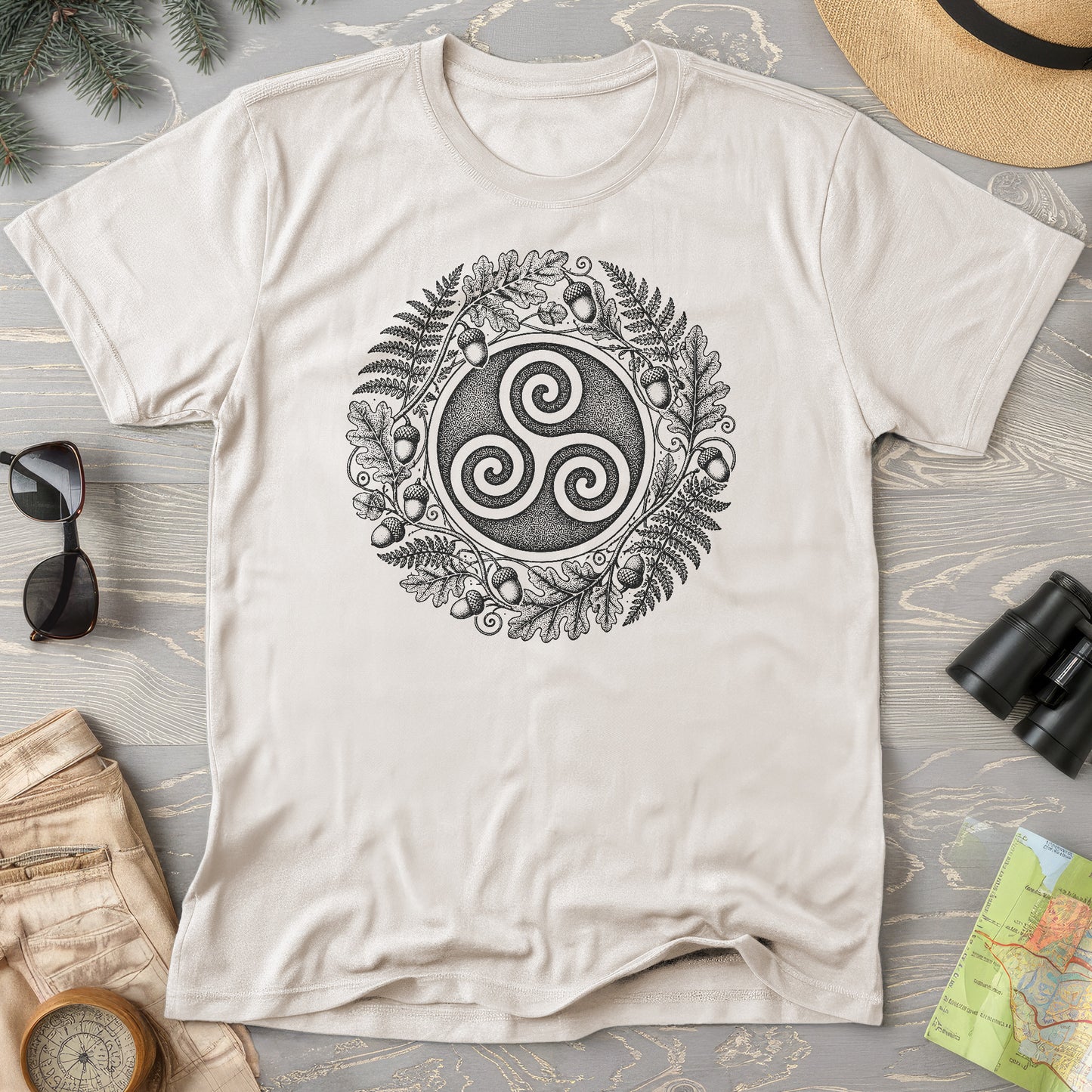 Autumn Triskele Wreath T-Shirt