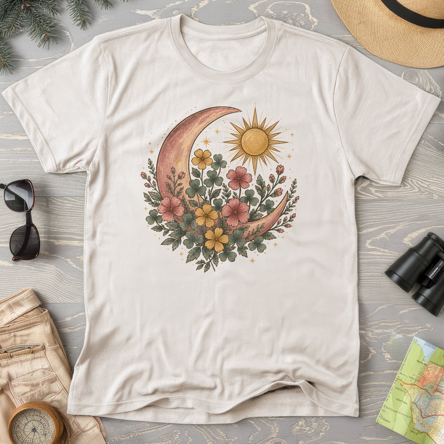 Shamrock Crescent Moon T-Shirt