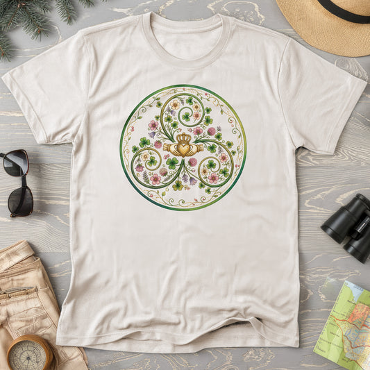 Claddagh Floral Triskele T-Shirt