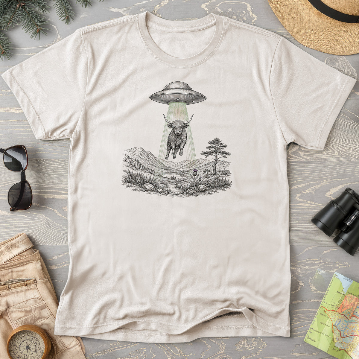 Highland Coo UFO T-Shirt