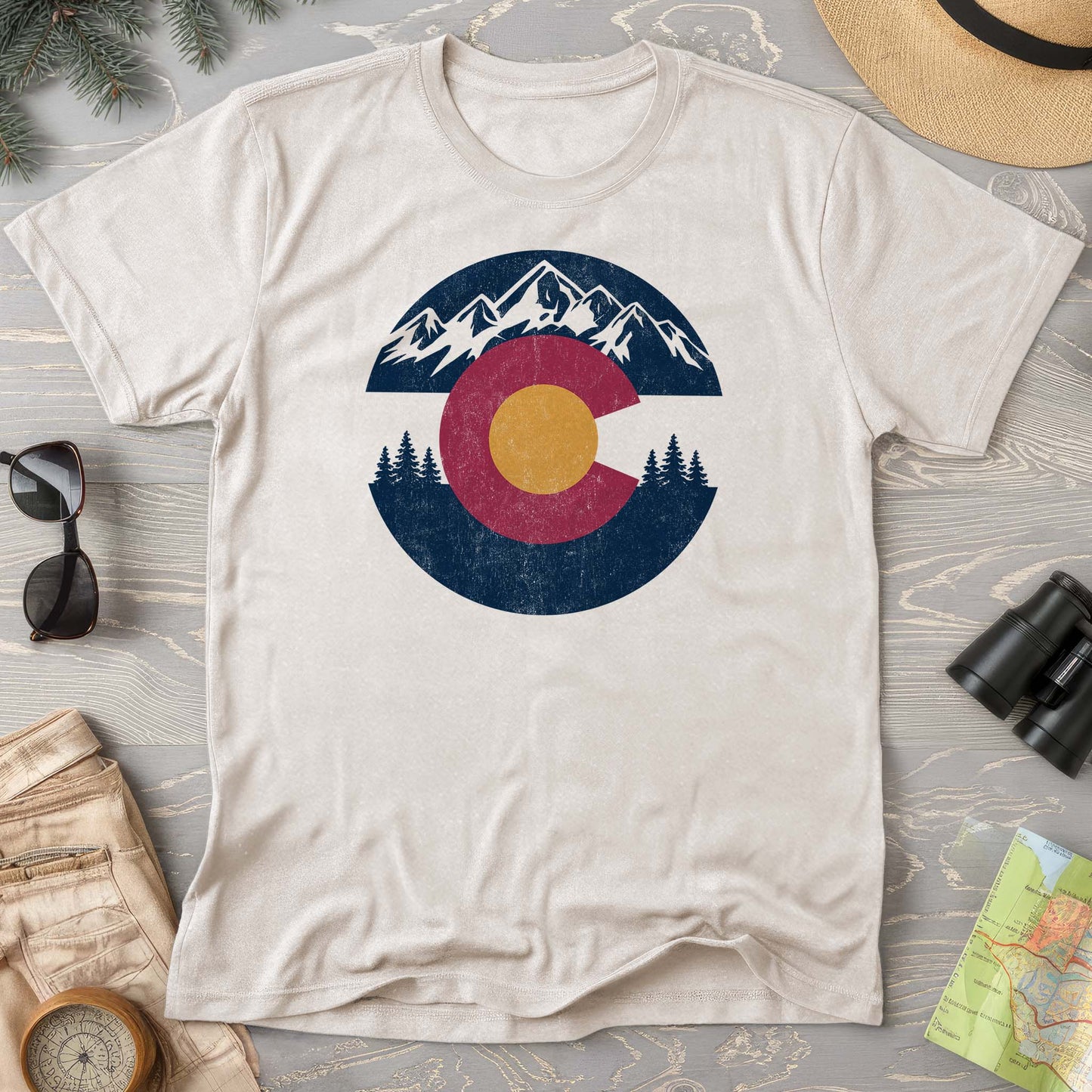 Colorado Badge Textured Comfort Colors T-Shirt