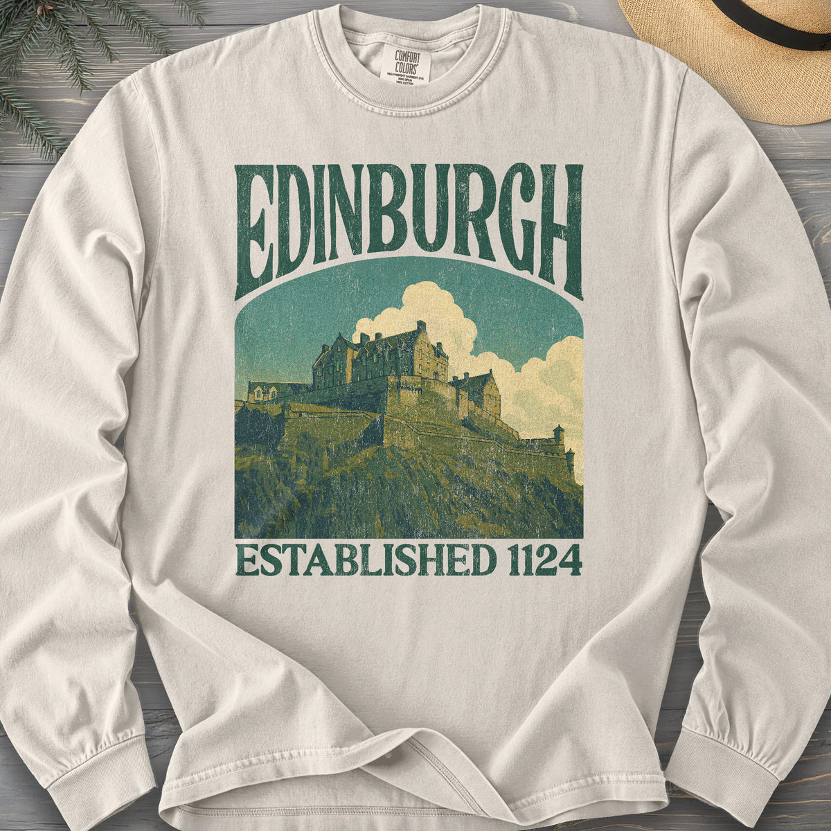 Edinburgh Scotland "Big and Bold" Long Sleeve Shirt