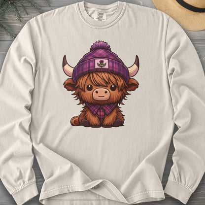 Tartan Highland Cow Long Sleeve Shirt