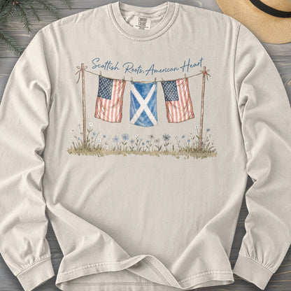 Scottish Roots American Heart Long Sleeve Shirt