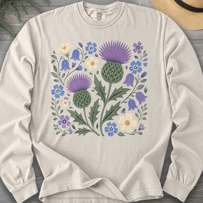 Scottish Thistle Floral Long Sleeve Shirt