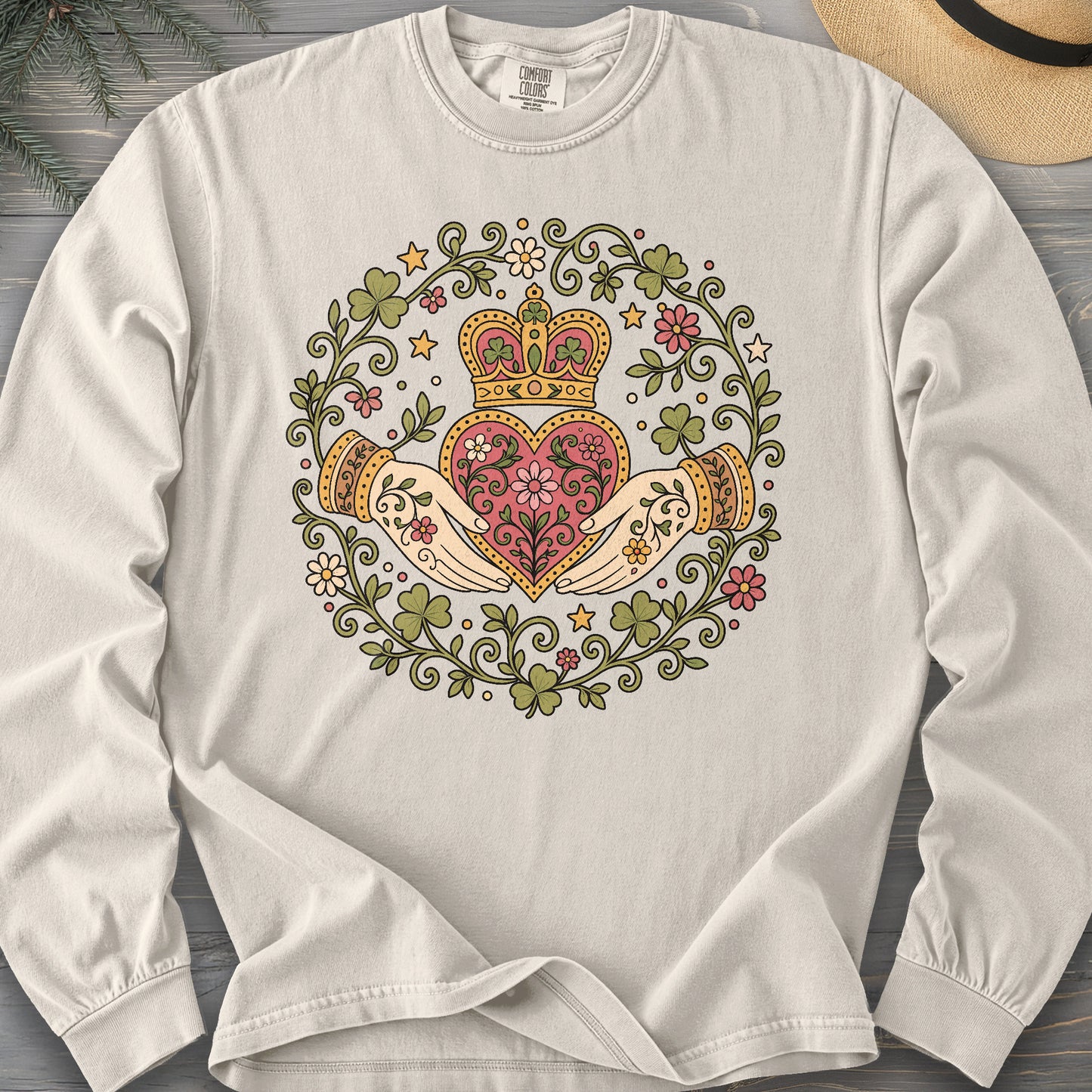 Claddagh Florals Long Sleeve Shirt