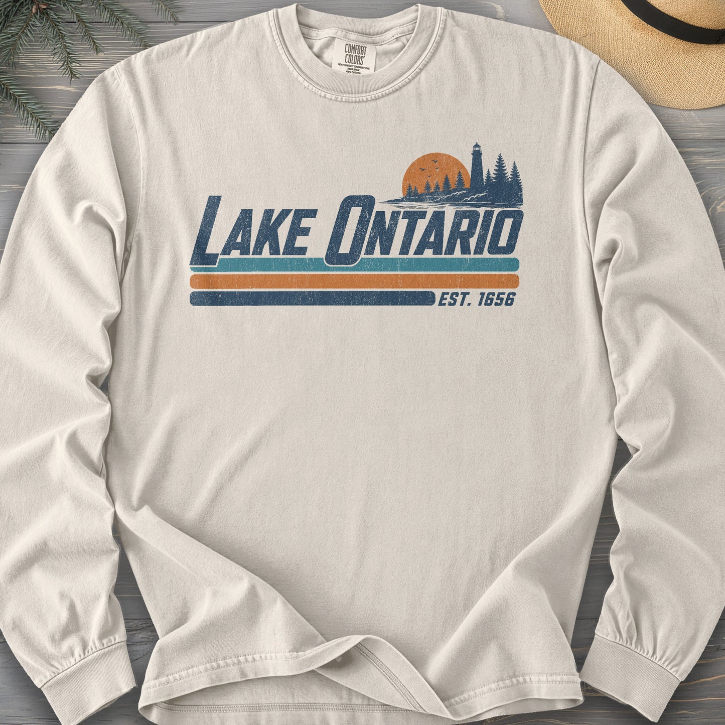 Lake Ontario Retro Stripe Long Sleeve Shirt