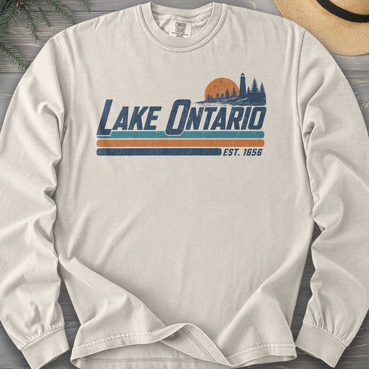 Bargain Bin Overstock! Lake Ontario Retro Stripe Long Sleeve Shirt
