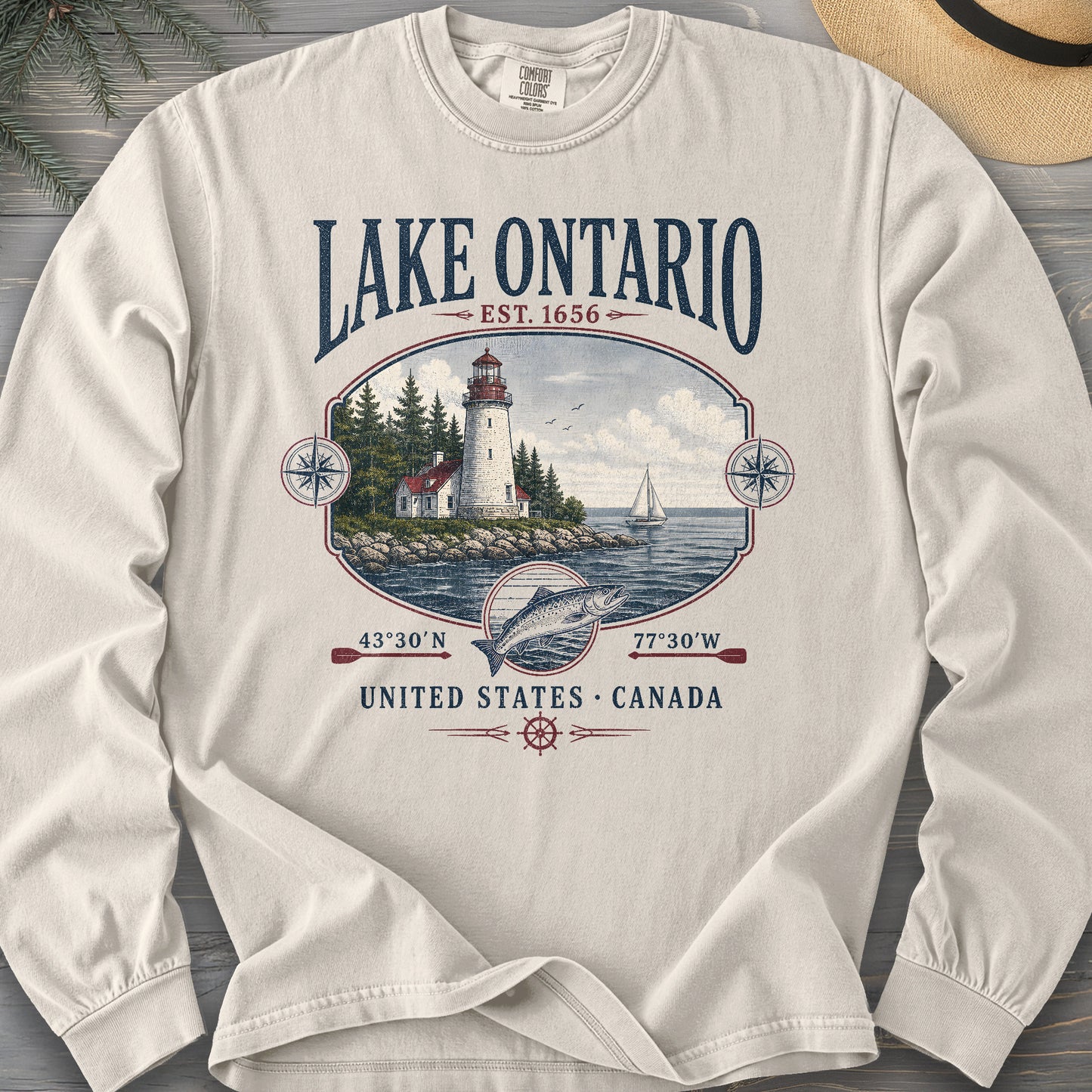 Lake Ontario Retro 90's Long Sleeve Shirt