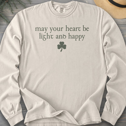 May Your Heart Be Light Comfort Colors 6014 Long Sleeve