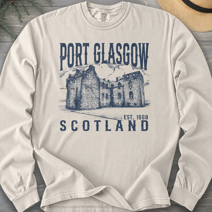 Port Glasgow Scotland Sketch Long Sleeve Shirt
