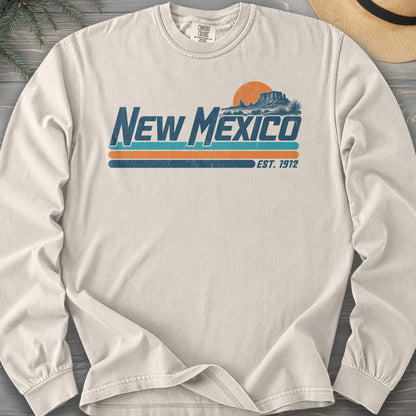 New Mexico Retro Stripe Comfort Colors 6014 Long Sleeve