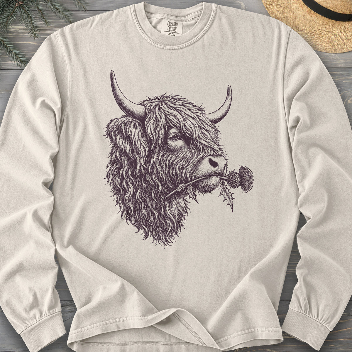 Coo wThistle Comfort Colors 6014 Long Sleeve
