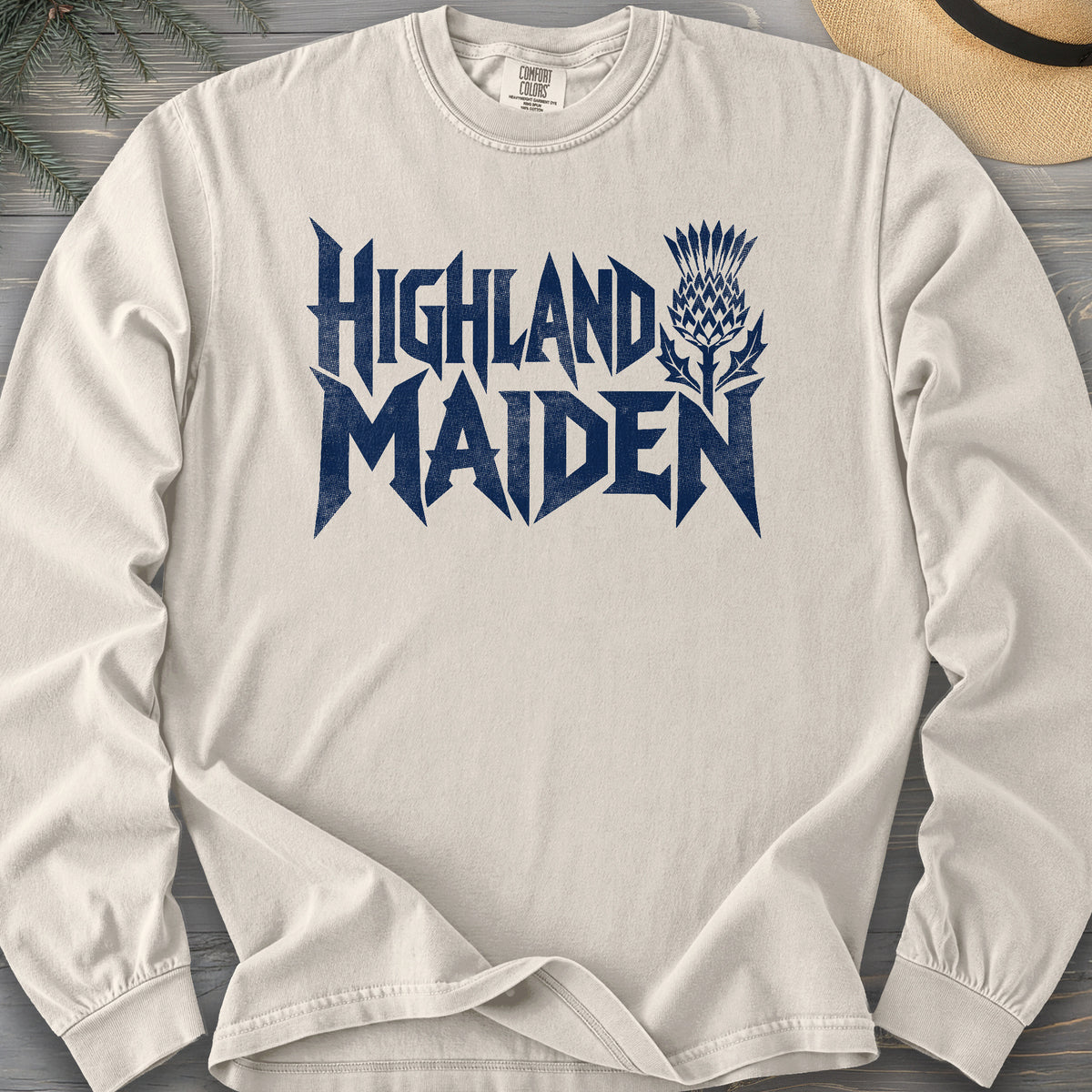 Highland Maiden Thistle Comfort Colors 6014 Long Sleeve
