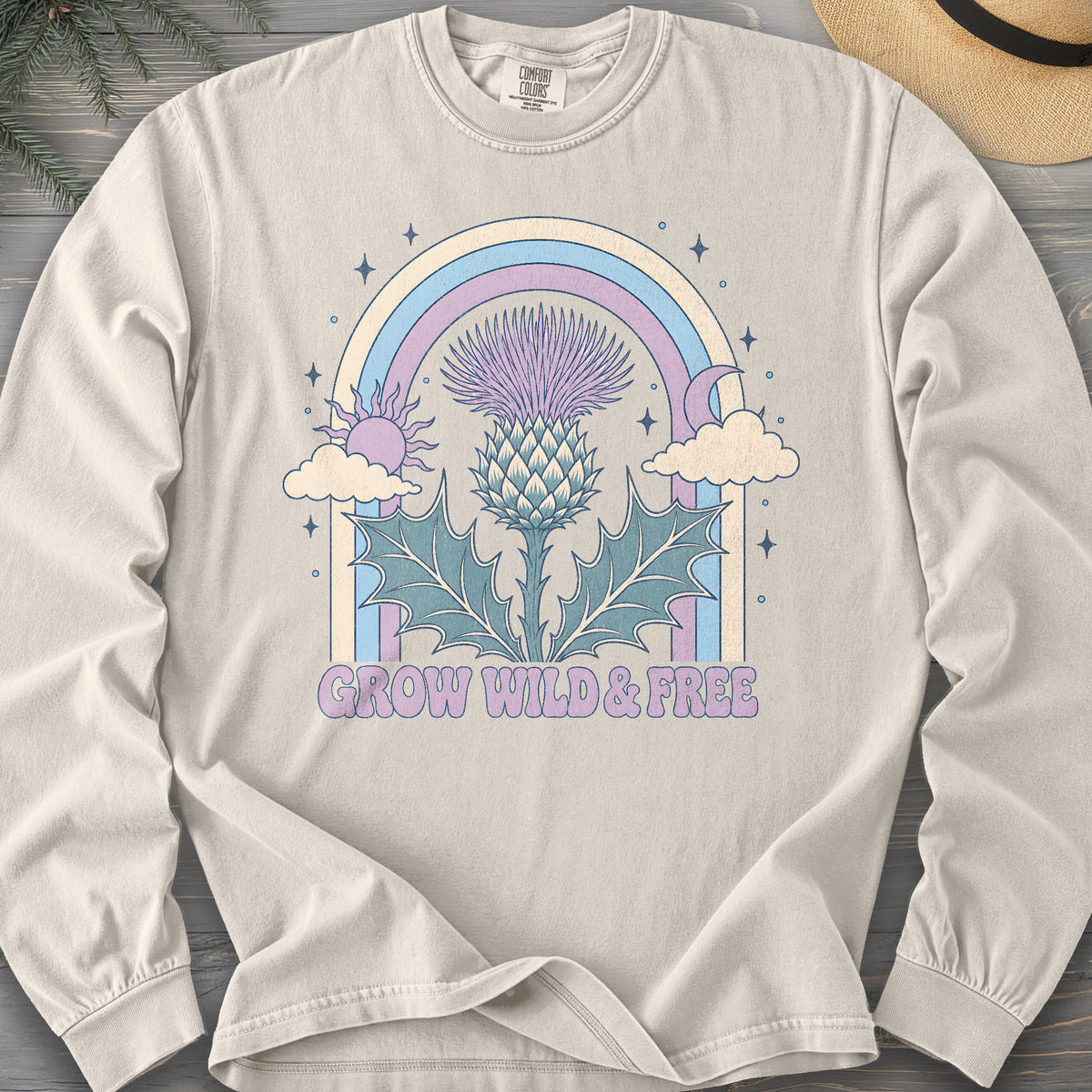 Wild & Free Thistle Comfort Colors 6014 Long Sleeve