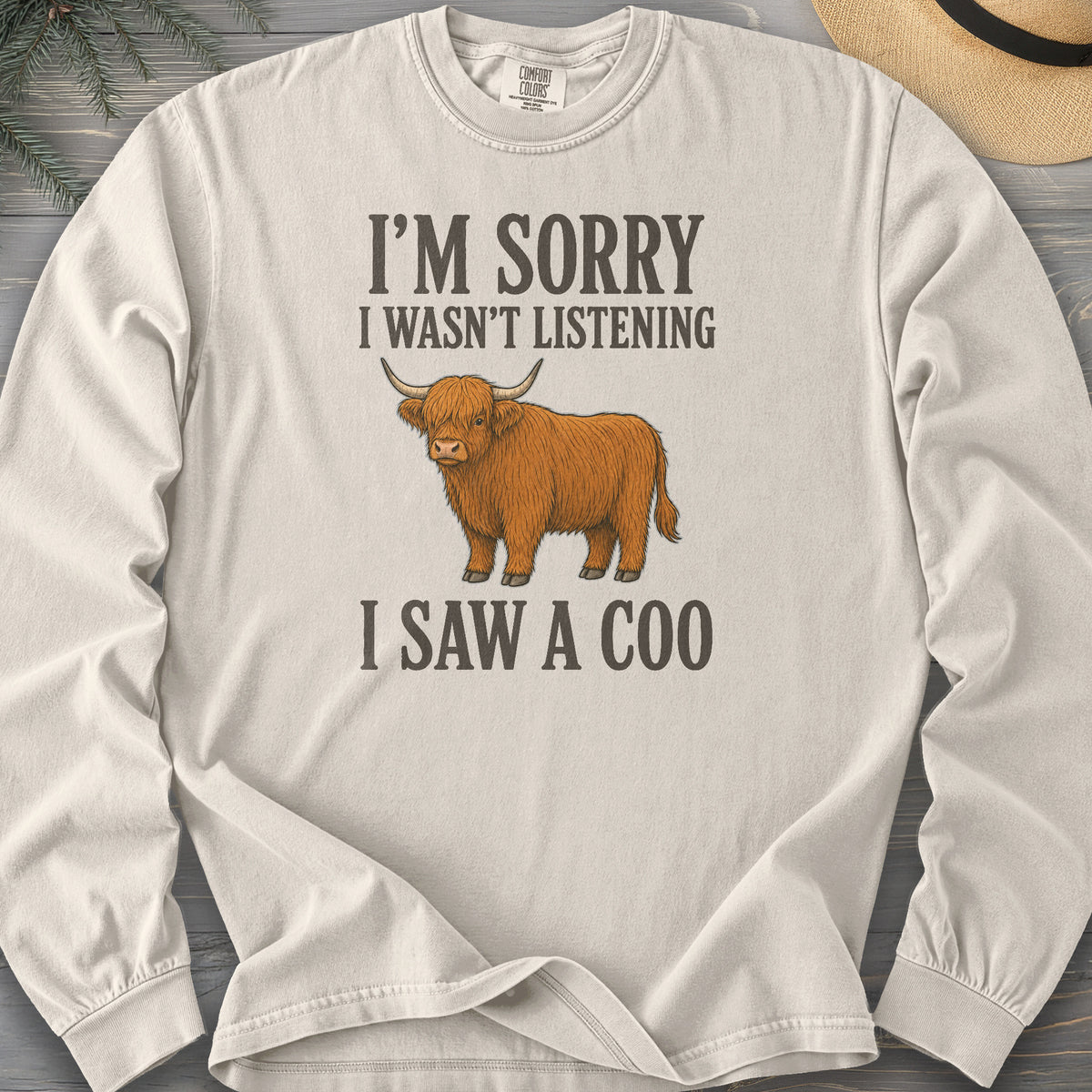 I Saw A Coo Comfort Colors 6014 Long Sleeve