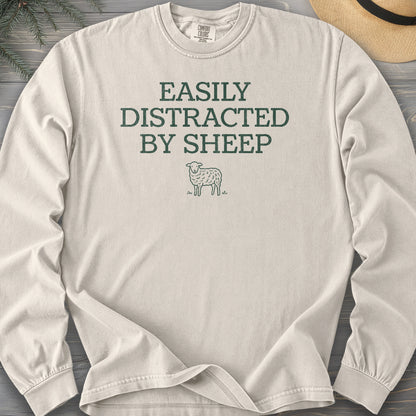 Easily Distracted By Sheep Comfort Colors 6014 Long Sleeve
