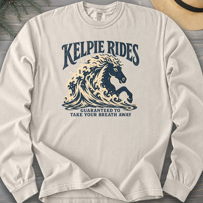 Kelpie Rides Retro Comfort Colors 6014 Long Sleeve