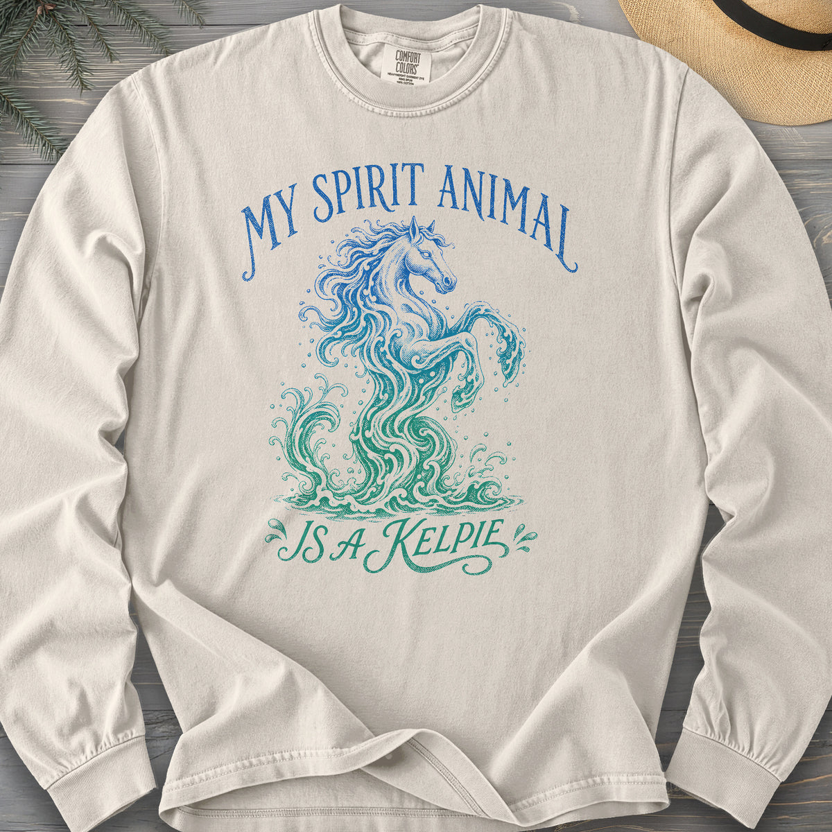 Spirit Animal Kelpie Comfort Colors 6014 Long Sleeve