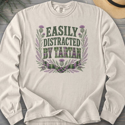 Easily Distracted By Tartan Comfort Colors 6014 Long Sleeve