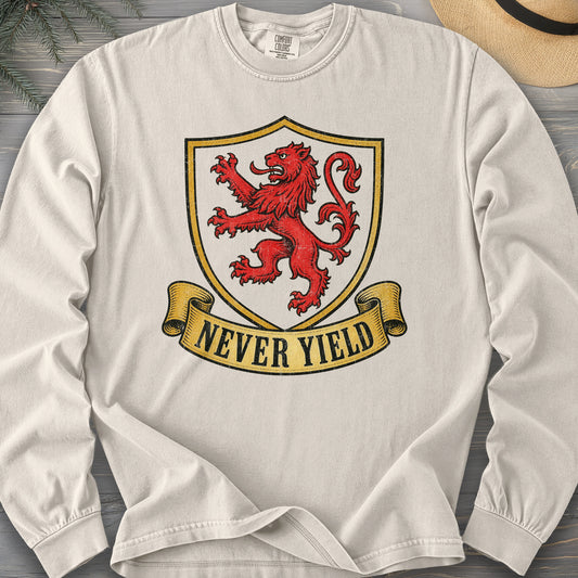 Never Yield Lion Long Sleeve Shirt