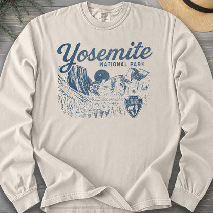 Yosemite National Park "Vintage Sketch" Long Sleeve Shirt