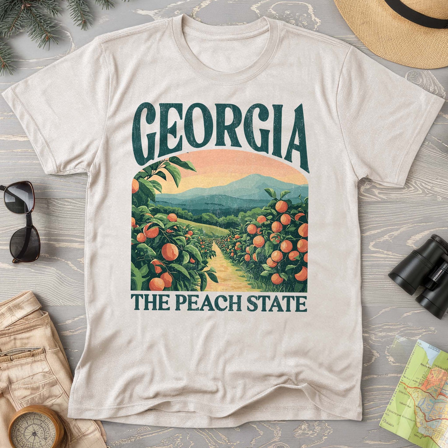 Georgia The Peach State "Big and Bold" Comfort Colors T-Shirt