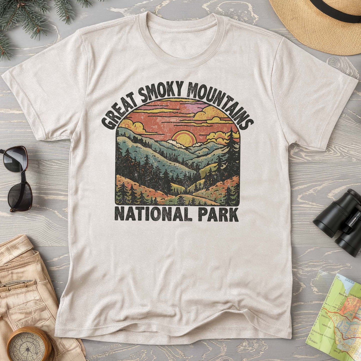 Great Smoky Mountains National Park Sunset Graphic T-Shirt