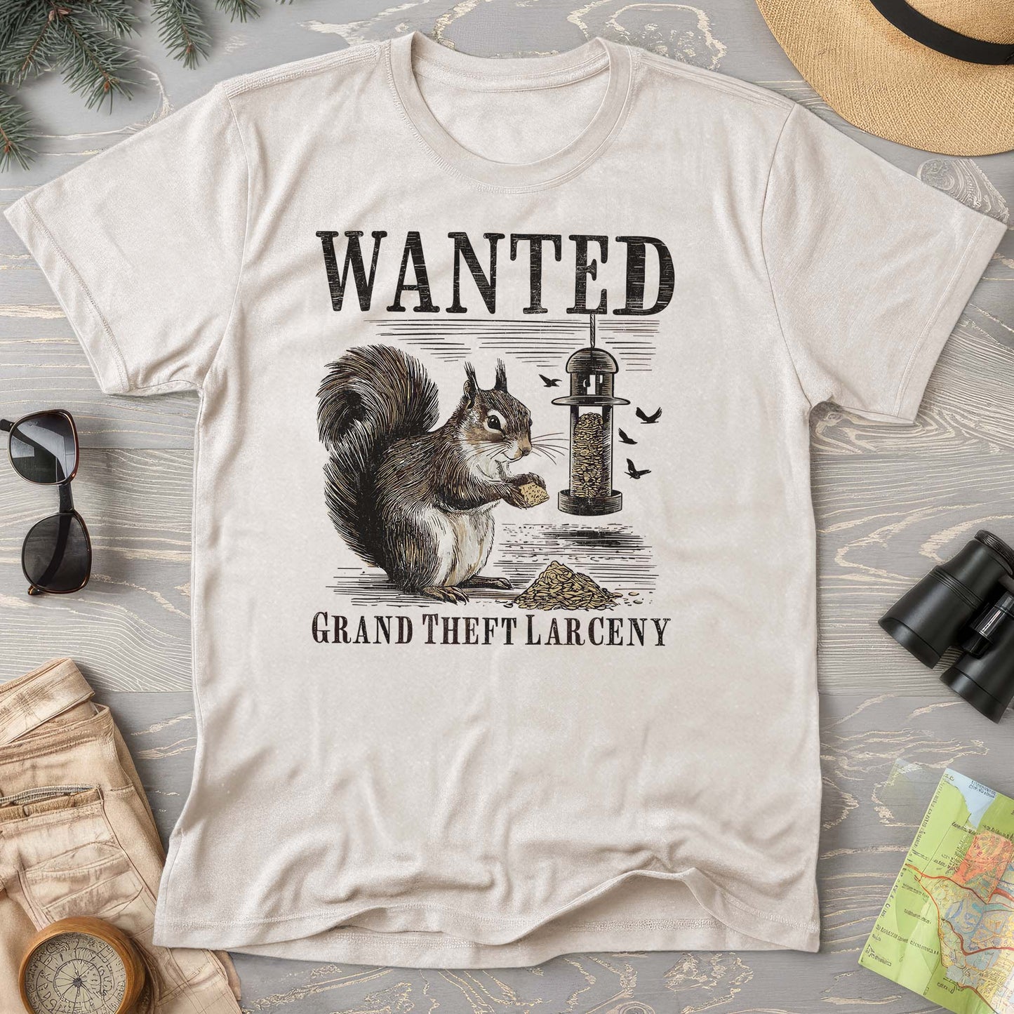 Funny Bird Lover Squirrel Comfort Colors T-Shirt