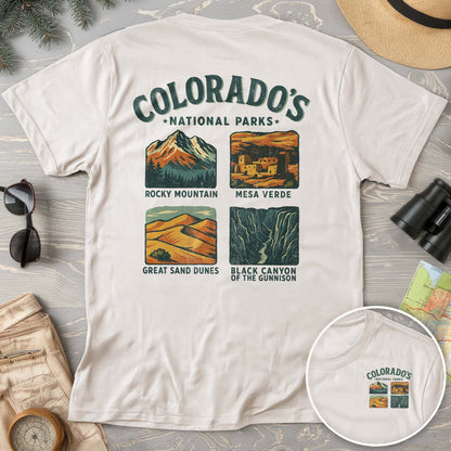 Colorado National Parks Front/Back Print Comfort Colors T-Shirt
