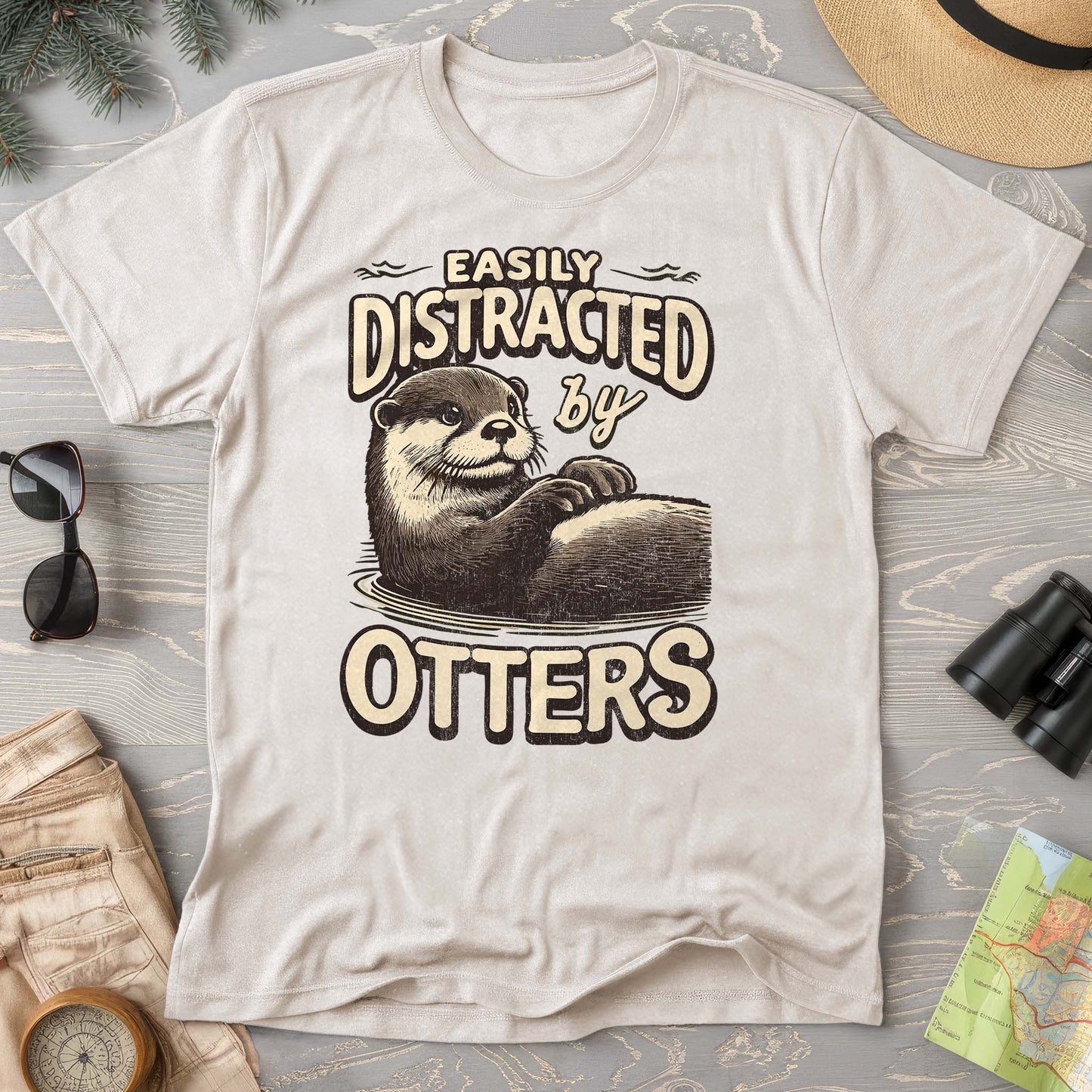 "Easily Distracted by Otters" Comfort Colors T-Shirt